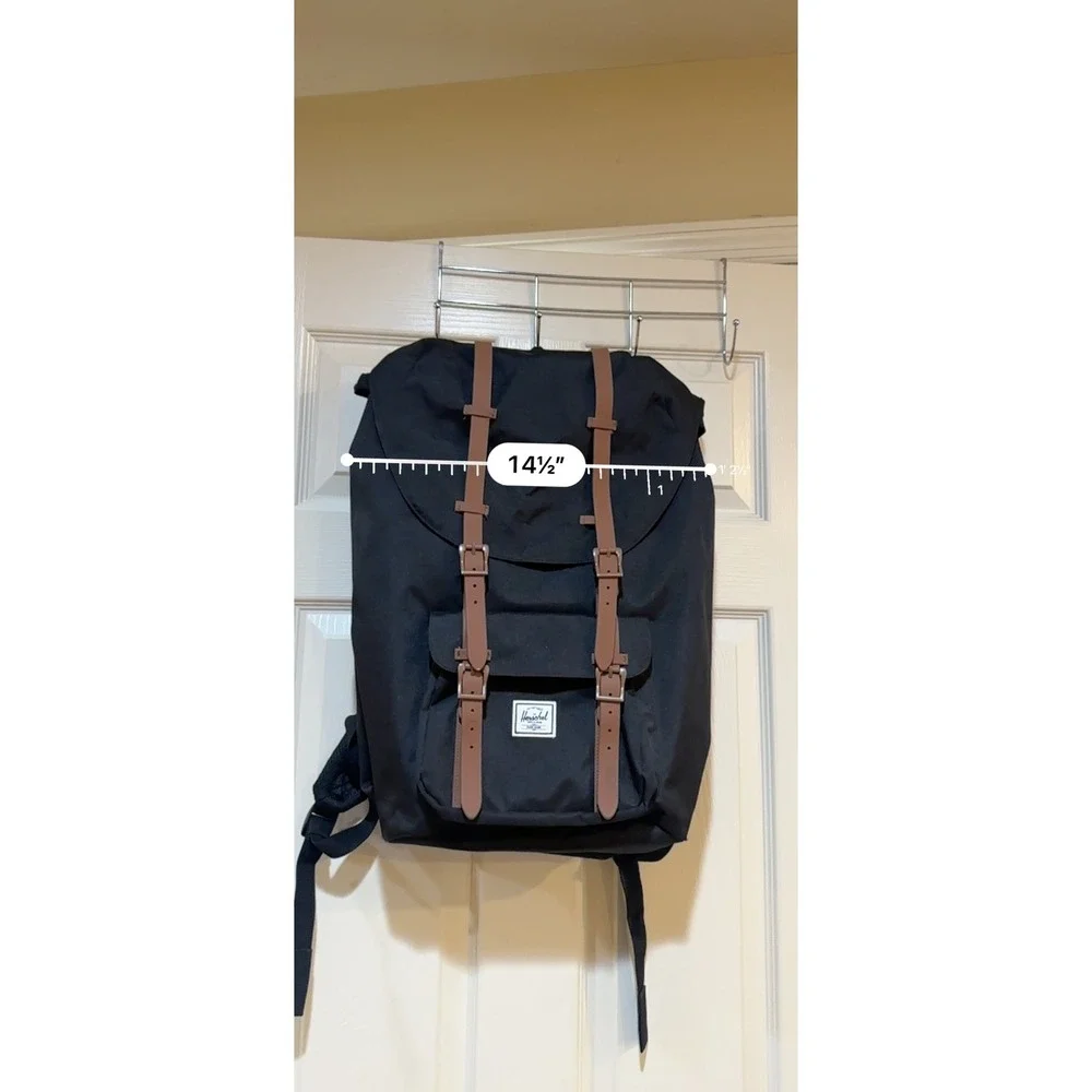 Herschel Supply Co Little America Backpack Black Tan Laptop Sleeve Rucksack